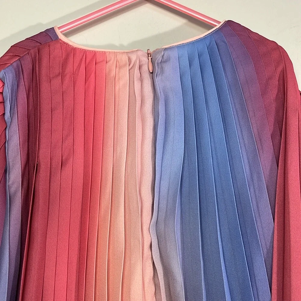 Sonia Rykiel gradient chiffon pleated dress